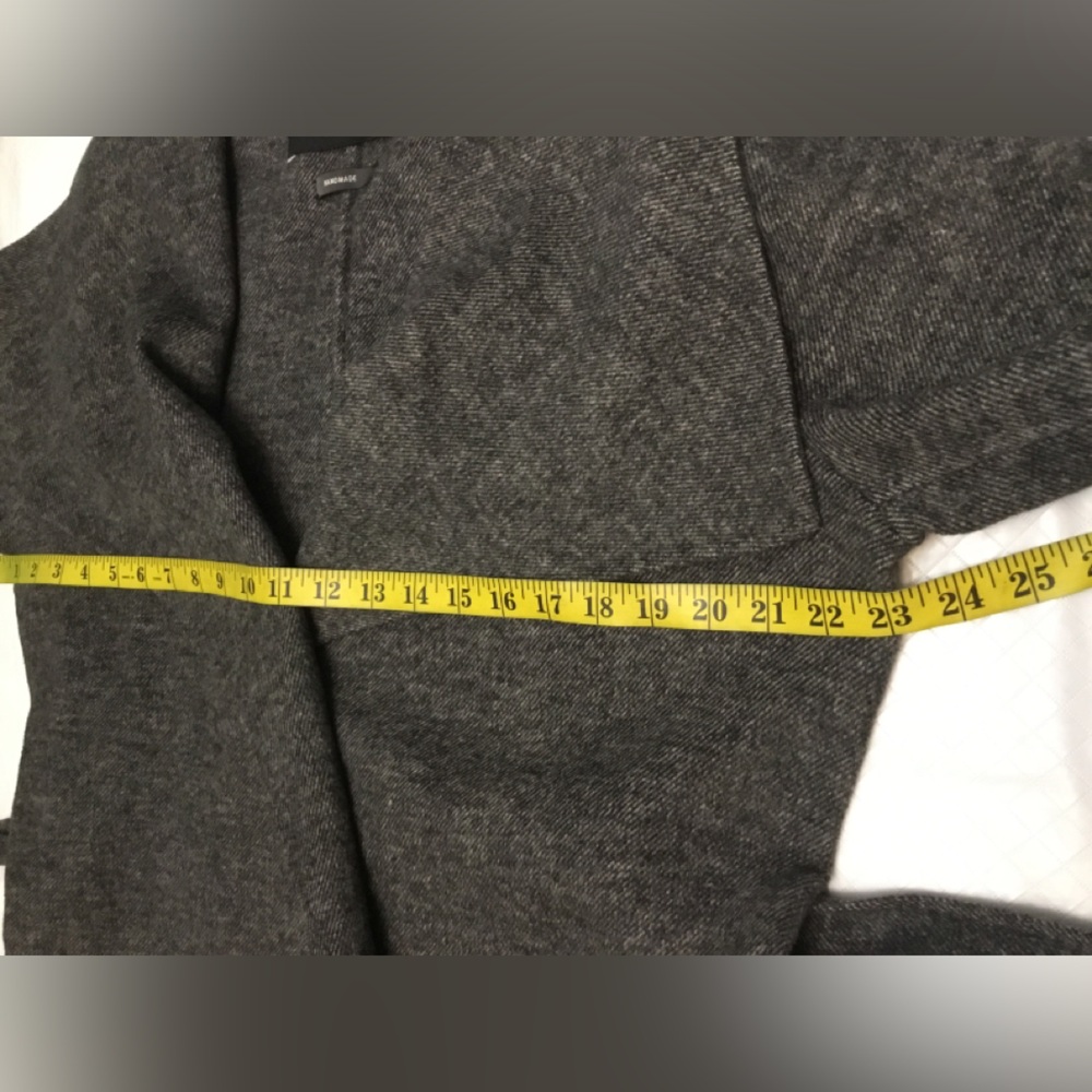 TAHARI Gray Open Front Belted Coat - Picture 3 of 14